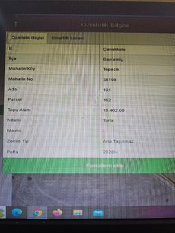 Çanakkale Bayramiçte Satılık Tarla