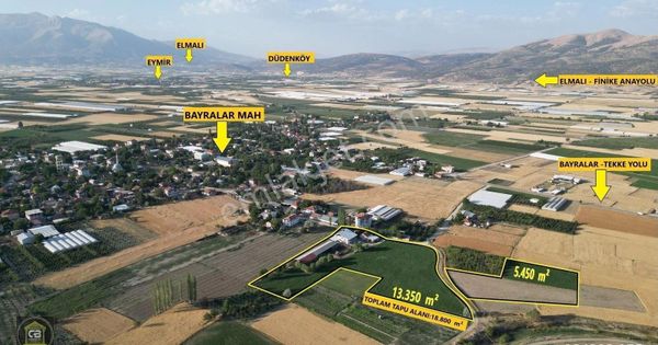 Elmalı Bayralar Mah.kurulu Düzen 18.800 M² Çiftlik Satılıktır