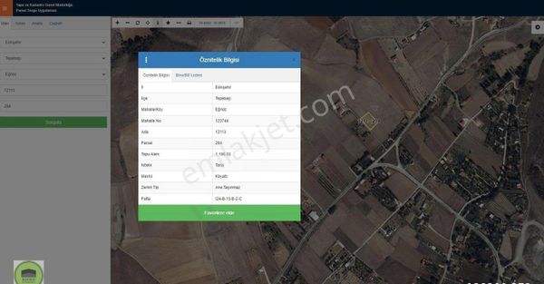 Buewo'dan Eğriöz Mah. 1186 M² Mükemmel Konumda Satılık Tarla