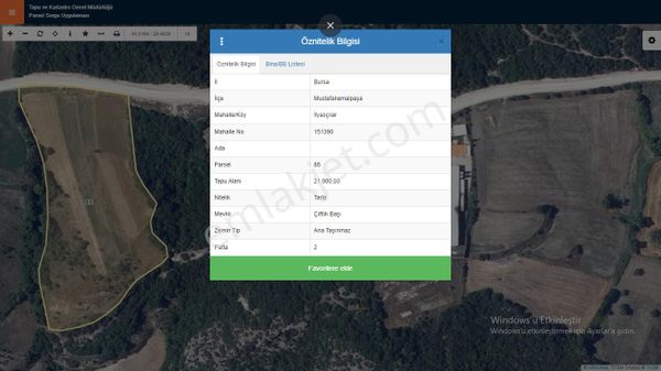 Seyisoğlu Gayrimenkulden Bursa Mustafakemalpaşa İlyascılar Mahallesi 8.400 M2 Satılık Tarla