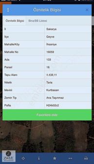 Geyve İhsaniye Köyünde Satılık Tarlalar
