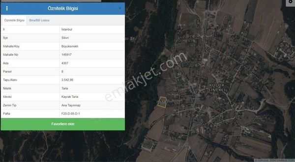 İstanbul Silivri Büyüksinekli Köyünün Hemen Dibinde 60 M2