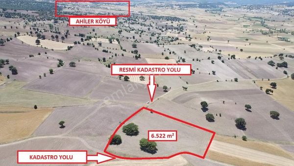 Kütahya Ahiler'de Resmi Yola Cephe 6522m2 Satılık Arsa