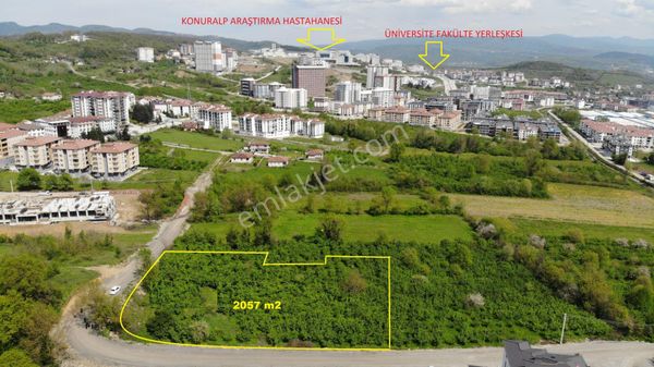 Düzce Konuralpte Satılık 2057 M2 % 35 4 Kat Konut İmarlı Arsa