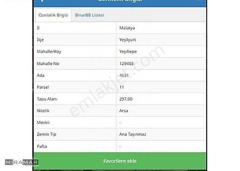 Miramar'dan Satılık Tek Tapu Arsa