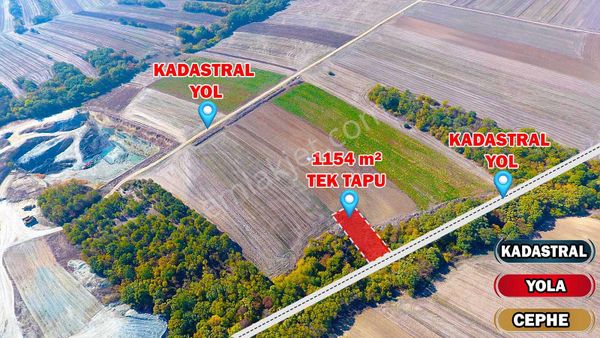 Edirne Uzunköprü Sığırcılı Tek Tapu 1.154 M2 Yatırımlık Tarlamız