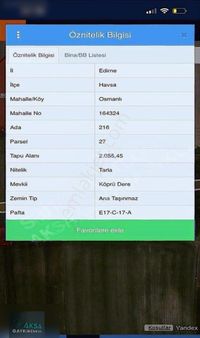 Edirne Havza Osmanlı Tek Tapu