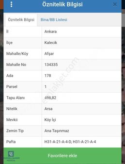 Kalecik Afşar Ev Arsası Harman Y.r/ Bağ Y.r Açıklamayı Okuyunuz