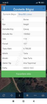 İnegöl Cavuşkoy De Satılık Yatırım İcin Uygun Arazımız Satılıktır