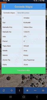 Korkuteli Yeltende 365 M2 İmarlı Parsel