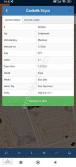 Mellidağ Mahallesi Satılık 7500 M2 Yatırımlık Tarla Çınar Emlak