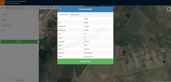 Yakamoz Emlak'tan İnceçayır Köyünde Satılık Tarla