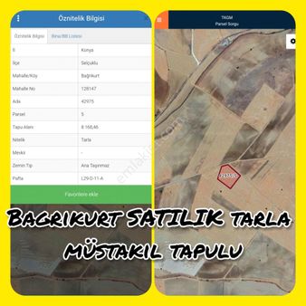 Bağrıkurtta Satılık Müstakil Tarla
