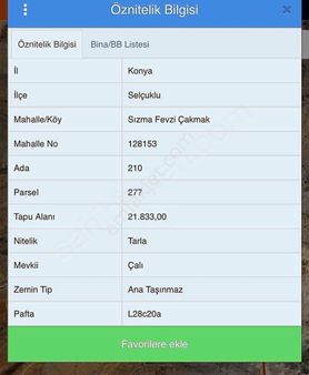 Sızmada Satılık Tarla