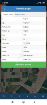 Kaçmaz Emlaktan Yeşilhisarda Satılık 31 Dönüm Tarla Uygun Fiyat