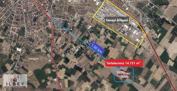 İlbey // Kınık Mevkiinde 14.731 M² Satılık Tarla