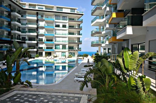 Alanya Kargıcak 2+1 120m2 Eşyalı Full Aktiviteli Site İçerisinde Deniz Ve Yeşil Alan Manzaralı Daite