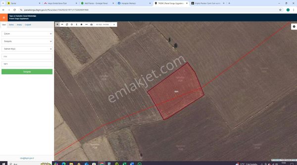 Çorum Sungurlu Salman Köyünde Satılık Tarla