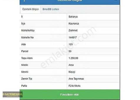 Kaynarca Ziatmet Satılık 2 Adet Konut Arsası