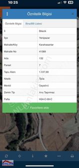 Bilecik Yenipazar Karahasanlar Köyü 1537 M2 Yollu Arazi