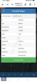 Kapaklı Da Köy Yanında 312 M2 Satılık Arazi