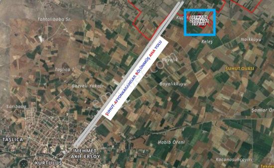 İlbey // Şuhut Ağzıkara-çökek Mevkinde 34.559 M² Tarla