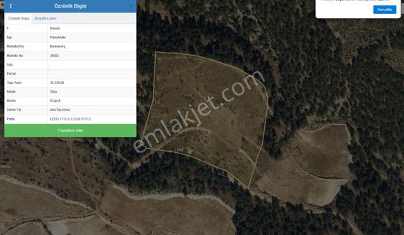 Ayşahtan Denizli Pamukkale Belenardıç Mahallesinde Satılık Cazip Arazi