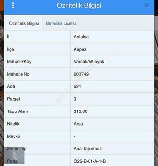 Altıayak Mah. Yerleşim İçerisinde Yatırımlık Arsa