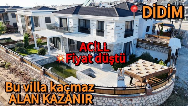Fiyat Düştü Didimde Satılık Uygun Fiyatlı Lüks Villa