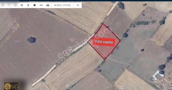 Yatırım Harikası Biga Karantı Köyünde Yola Cepheli 3184 M2 Tarla