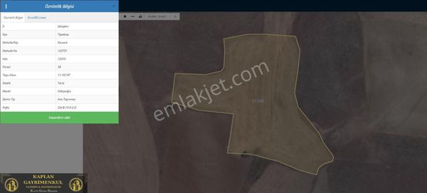 Kaplan Gayrimenkul’den Tepebaşı Kavacık Mahallesinde 2 Parça Tarla