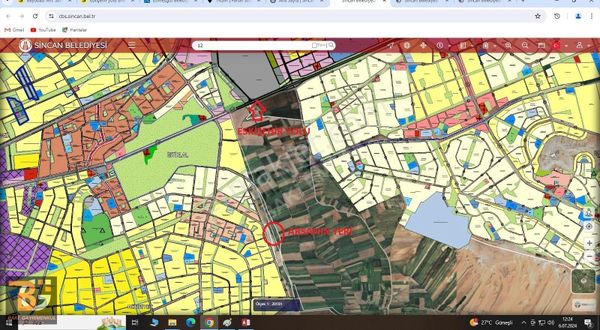 Temelli Beyobasın Da Eskişehir Yolu Yakını Tek Tapu Kupon Arsa