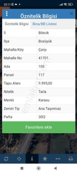 Bilecik Bozüyük Türkiye Petrolleri Yanı Satılık Tarla