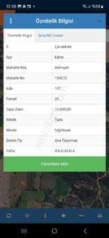 Çanakkale Ezine Alemşah Köyünde Göl Ve Orman Manzarali Satilik Tarla