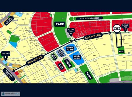 Hüseyin Oğuz'dan Kırcami'de Parka Cephe 250m² 30'luk Yolda Arsa