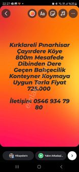 Suyun Dibinde Köye Yakın Tarla