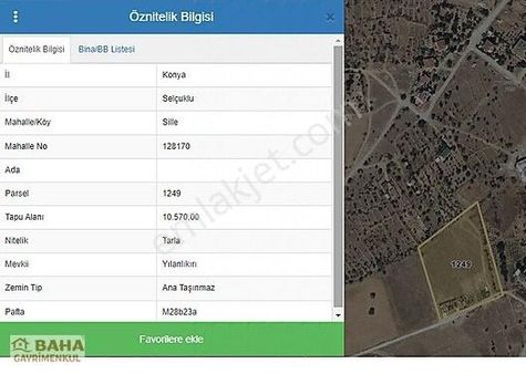 Baha'dan Sille Ak Mh. Hesaplı Yatırımlık Arsa