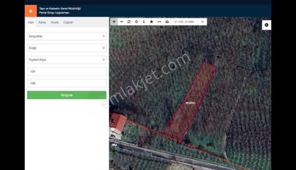 Zonguldak Ereğli’de Güneri Emlak’tan Çamlıbel’de Satılık 1.148 M2 Tarla