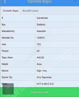 Gelibolu Da Şehir İçi Müstakil İmarli Arsa