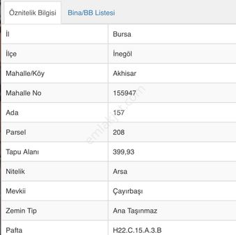 İnegöl Akhisar Da Satılık Arsa