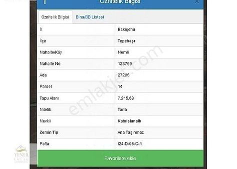 Nemli Köyü'nde Kütahya Yoluna Yakın Satılık Tarla