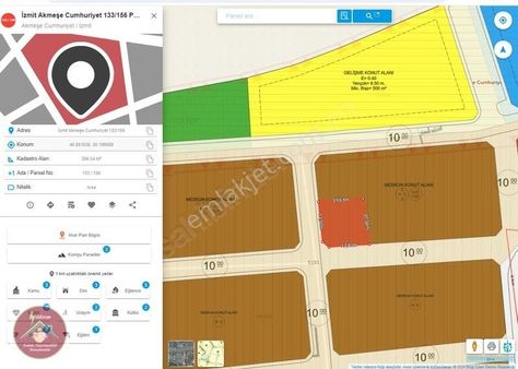 Akmeşede 792m2 %50 İmarı Mevcut Meskun Konut Alanında Arsa