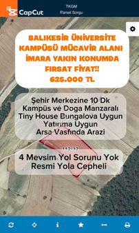 Balıkesir Bigadiç Çağış Mah.resmi Yola Cepheli Üni.kampüsü Yakını Arazimiz Satılıktır!!