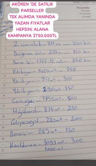 Akören Kayasu Mevkiyi Güzel Yerlerde Toplam 11tapu Komple Satılık Uygun Güzel Yerler