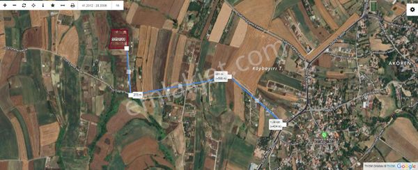 Silivri Akören Köyünde Resmi Yolu Mevcut 1980 M² Satılık Arsa