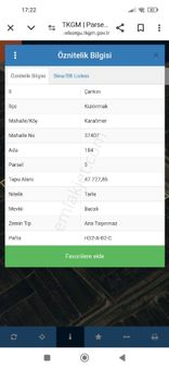 Çankırı Kızılırmak Karaömer Köyü De Satılık Tarla