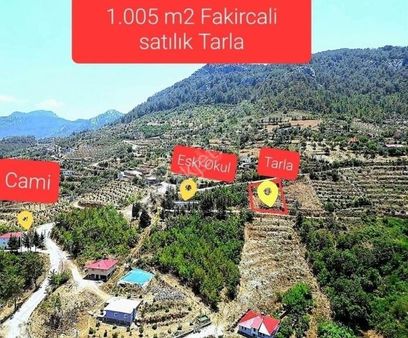 Satılık Alanya Fakırcalı 1.005 M2 Tarla