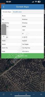 Bursa Mudanya Ömerbey Mah Satılık Tarla
