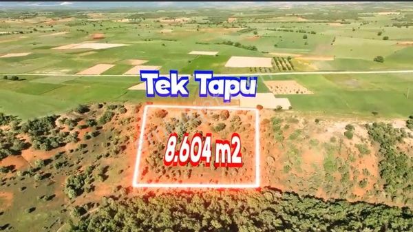 Uşak Karahallı Delihedırlı Mahallesi'nde Tek Tapu Resmi Yola Cephe 8604 Metre Tarla