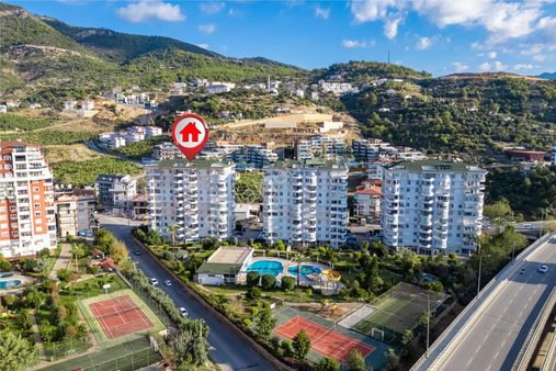 Alanya Cikcilli 2+1 110m2 Full Eşyalı Aktviteli Kompleks İçerisinde Satılık Daire !!